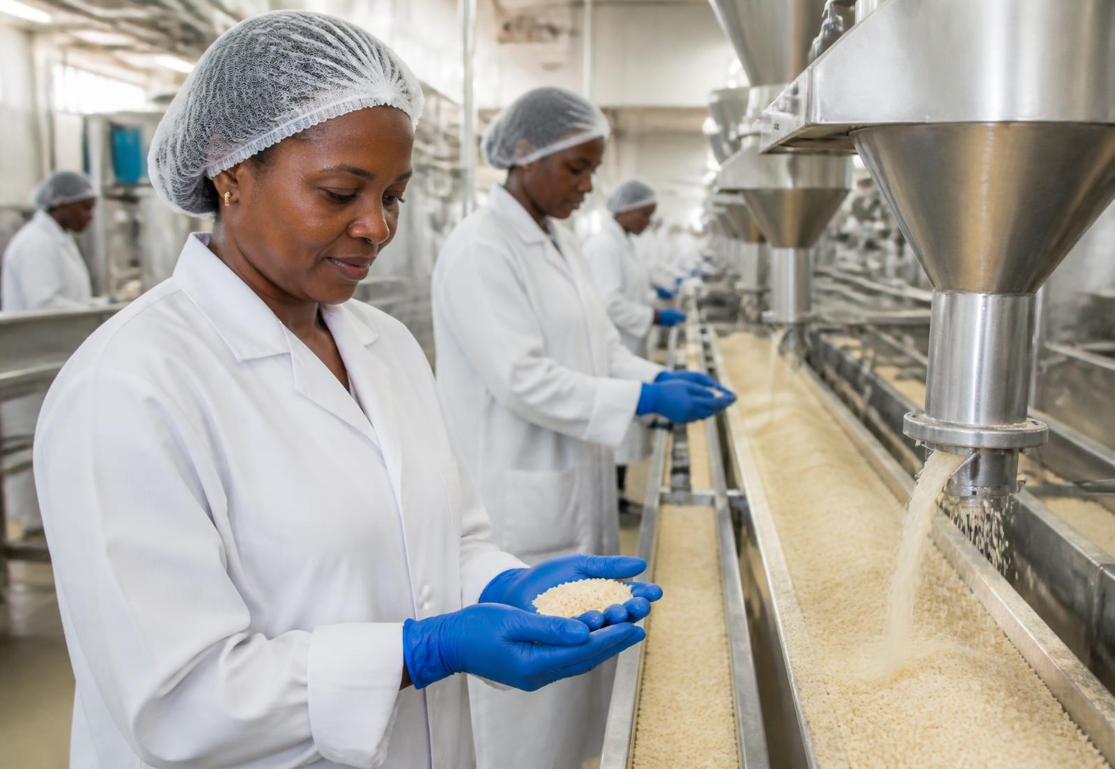 Food manufacturing team at the Ghana production facility